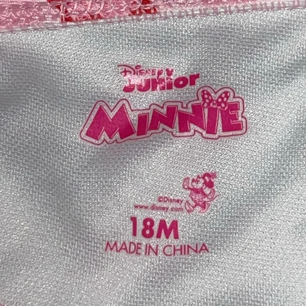 Disney Jr Minnie Mouse 2‎ Piece Swimsuit Pink Cherries Toddler Girls Size 18 M